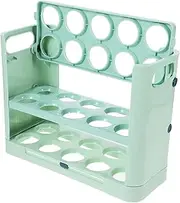 Outanaya Narrow 3-Layer Egg Storage Bin Fridge Door Shelf Replacement Plastic Home Use