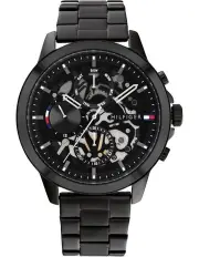 [Tommy Hilfiger] Henry Ionic Plated Steel Gent's Multifunction Watch in Black
