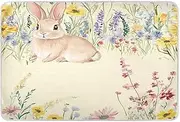 Extra Large Resuable Changing Pad Covers Waterproof Washable Sheet Cover Underpads Slip-Resistant Travel Mattress for Infant Toddler 52x34in Cute Rabbit Flower Easter