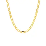 9ct Gold 55cm Solid Diamond-cut Marine Chain