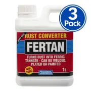 Fertan Rust Converter Turns Rust Into Ferric Tannate To Be Welded Painted 1L x 3