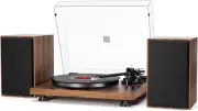 Bluetooth Turntable Hifi System with 36 Watt Bookshelf Speakers, Patend Design..