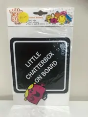 Mr Men and Little Miss on Board Car Stickers, "Little Chatterbox on Board"