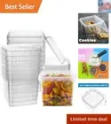 64oz Stackable BPA-Free Deli Containers with Lids, 20 Pack - For Food Storage...