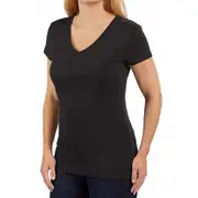KIRKLAND SIGNATURE Ladies Cotton V-Neck Tee - Black - 7996531