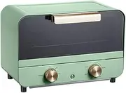 Toaster Oven 12L Mini Electric Baking Oven 220V Home Pizza Oven Baking Tools for Cakes Chicken Wing Intelligent Temperature Control Halogen ovens/13307 (Color : Green)