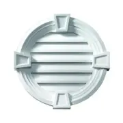 Fypon Gable Vent+Louver 19.125"W Exhaust Polyurethane Round Weather Resistant