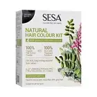 Sesa 4 Step Natural Hair Colour Kit, 200gm + 40ml - Natural Black