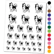 Curious Alaskan Malamute Dog Temporary Tattoo Water Resistant Set