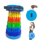 Upgraded portable folding telescopic stool, load capacity up to 1000 lbs,