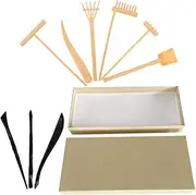 GARVALON 1 Set Sand Rake Tool Zen Garden Kit Mini Rake for Sandbox Mini Zen Garden Accessories Sandbox Garden Rake Sand Table Decoration Small Mini Rake Japanese Decor Garden Rakes Plastic