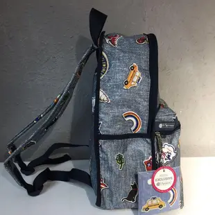 小Z代購#Lesportsac 牛仔很忙 降落傘防水包 雙肩後背包 7812 款 後背包