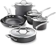 Calphalon Signature Hard Anodized Nonstick Cookware Set, 10-Piece, Grey