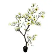 6ft White Artificial Magnolia Tree - Lifelike Faux Tree for Indoor/Outdoor