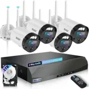 【Dual Antenna Enhanced】 Outdoor Wireless Security Camera System Wireless ...