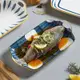 【熱賣精選】川島屋日式魚盤家用蒸魚盤子2021新款網紅陶瓷餐具雙耳菜盤裝魚盤