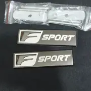 2x Black F-SPORT Glossy Metal Front Grille Emblem Badge FSPORT Turbo Door Racing (for: Fiat)