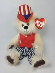 Uncle Sam Ty Attic Treasures 2000 Style 6257 Poseable MWMT 10 inch Bear