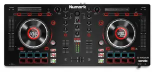 Numark露碼mixtrack platinum白金版dj數碼打碟機midi控制器顯示