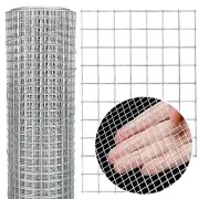 Hardware Cloth 8'' x 10' 1/2 in Galvanized Wire Mesh Roll (19 GA) Chicken Wir...