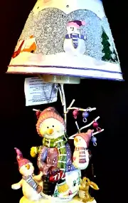 Home Interiors Snowman Light Baby Snowmen Tea Light Lamp Votive Winter Snow