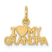 10k Yellow Gold I LOVE MY GRANDPA Charm