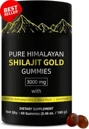 Shilajit Gummies, Pure Himalayan Gold, Lab Tested, Ashwagandha, 85+ Minerals
