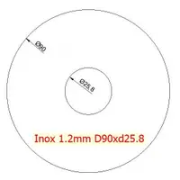 在飛比找蝦皮購物優惠-圓形代碼板不銹鋼 304 D90xd25.8x1.2mm