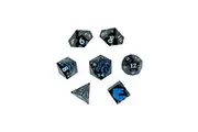 LPG Dice RPG Set Inscripted Dragon Blue