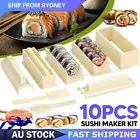 DIY Sushi Maker Making Kit Rice Roller Mold Set Beginners Homemade Kitchen AU