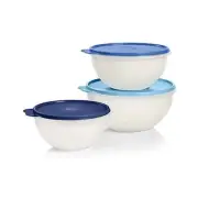 Tupperware Wonderlier Mixing Bowl Set Blue Not Microwaveable BRAND NEW