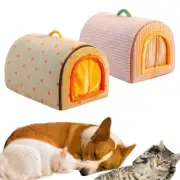 Indoor Pet House Enclosed Warm Bed House Washable Snooze Soft Self Warming