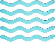 Grip Shop Non-Slip Stickers for Bath, Shower, Stairs, Swimming Pool Protection Wave 1.3 x 18 cm, Pack of 12, Blue