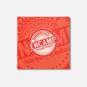 Encamp City Andorra Grunge Travel 4'' X 4'' Square Wooden Coaster