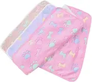 VANZACK 3pcs Flannel Pet Blanket for Dogs Cats Soft Warm Comfortable Sofa Throw for Autumn Includes Bone Designs