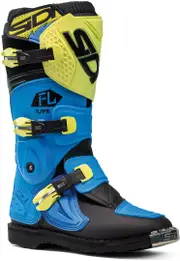 Sidi Flame Kids Motocross Boots, black-blue-yellow, Size 35 Black Blue Yellow