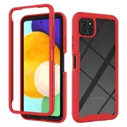 MCC Shockproof Bumper Case Samsung Galaxy A22 4G Clear Back Cover A225 [Red]