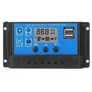 USB 10A/20A/30A 12V-24V Solar Panel Regulator Charge Controller