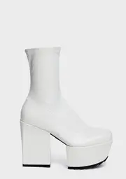 [Lamoda] White Pretty Please Platform Boots