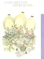 Betsey Clark Get Well Quilt Quilting Sew Sewing Stitch Glitter Hallmark Card