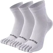 [SPST] Toe Socks for Men and Women, Viscose Five Finger Ankle Socks, Athletic Running Socks 3 Pairs