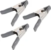 SEWACC 3pcs Plated Heavy Duty Spring Clamps for Woodworking Photography Backdrop Crafting Strong Clamping Force Multi Functional Use Durable Resistant Clips