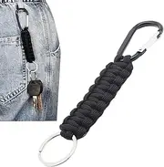 Paracord Carabiner - Utility Carabiner and Paracord Key Chain | Portable Heavy-Duty Stylish Survival Tools for Hiking Travel Climbing Adventure Camping Backpack Outdoor Mountaineering