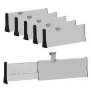 Drawer Dividers Organizer 5 Pack, Adjustable Separators 4" High Expandable fr...