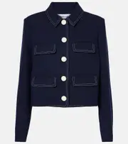 [Veronica Beard] Veronica Beard Constantine cropped jacket AU 16 blue