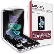 [MIUOLV] Galaxy Z Flip 4 Screen Protector 2 Pack, Hydrogel Film Screen Protector for Samsung Galaxy Z Flip 4, Soft EPU Screen Protector Full Covered, High Definition, Scratch Self Recovery, Bubble Free