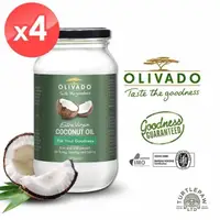 在飛比找PChome24h購物優惠-【Olivado】紐西蘭原裝進口特級冷壓初榨椰子油4瓶(37