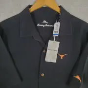 TOMMY BAHAMA x TEXAS New $168 Size XL 100% Silk Subtle Fronds Hawaiian Shirt