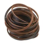 3mm Flat Faux Leather Cord, 5 Yards Braiding Leather Ropes, Black Brown