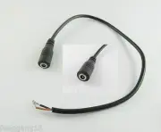 10x CCTV DC Power Plug Jack Connector 3.5x1.35mm Female Socket w Cord Cable 30cm